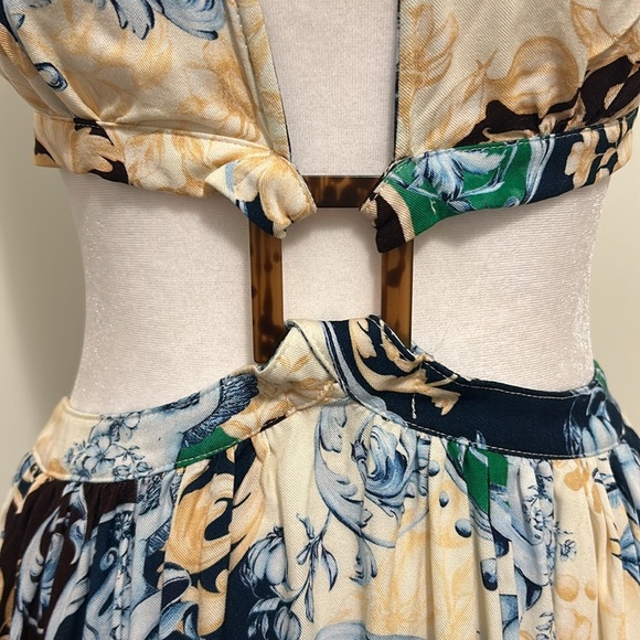 Agua Bendita Gillian Cardumen Floral Print Cutout Mini Dress NWT Size Medium - Picture 12 of 16